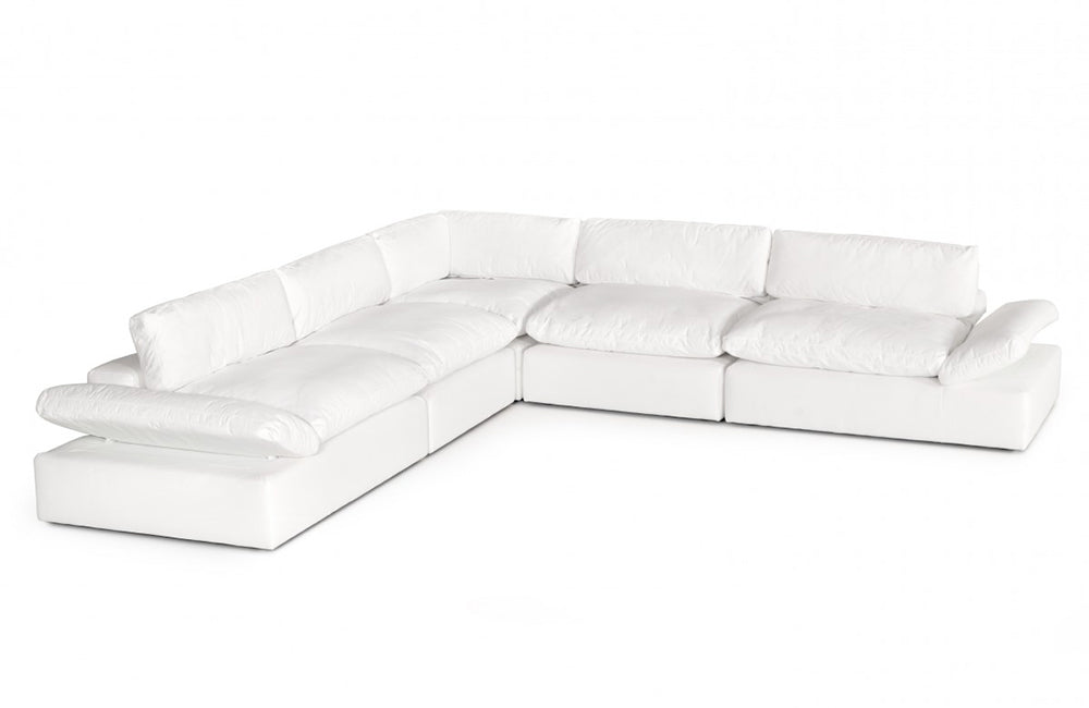 Divani Casa Kelly Modern White Fabric Sectional Sofa Buy (4140) in a