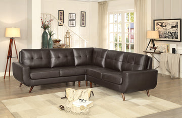 Lewis Brown Sectional Sofa