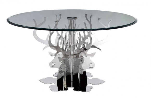 Hamlet Round Luxury Glass Dining Table