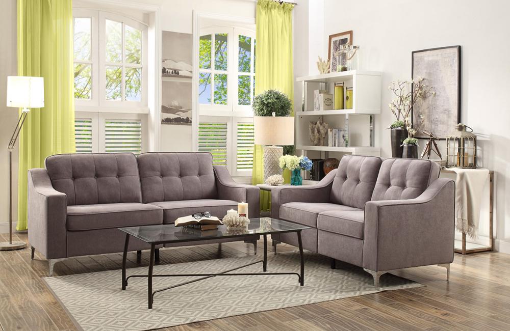 Grey modern deals sofa set