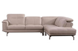 Fabio Beige Leather Sectional Sofa