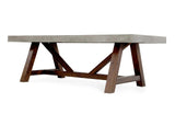 Revok Modern Concrete & Acacia Dining Table