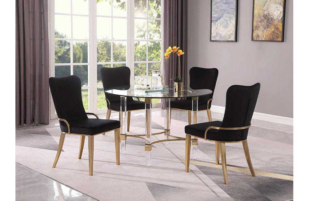 4038 Dining Table Gold Buy (908) in a modern furniture store