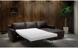 Taylor Brown Leather Sectional Sleeper