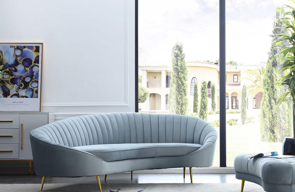 Dallas Modern Fabric Sofa Teal Buy (3000) in a modern furniture store