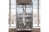 Wave 2 Door china cabinet with light White