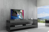 Terry Grey Cloud TV Base in High Gloss