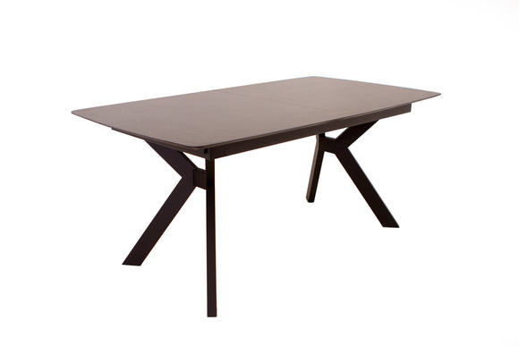 LAVIS BLACK CERAMIC DINING TABLE WITH ONE EXTENSION