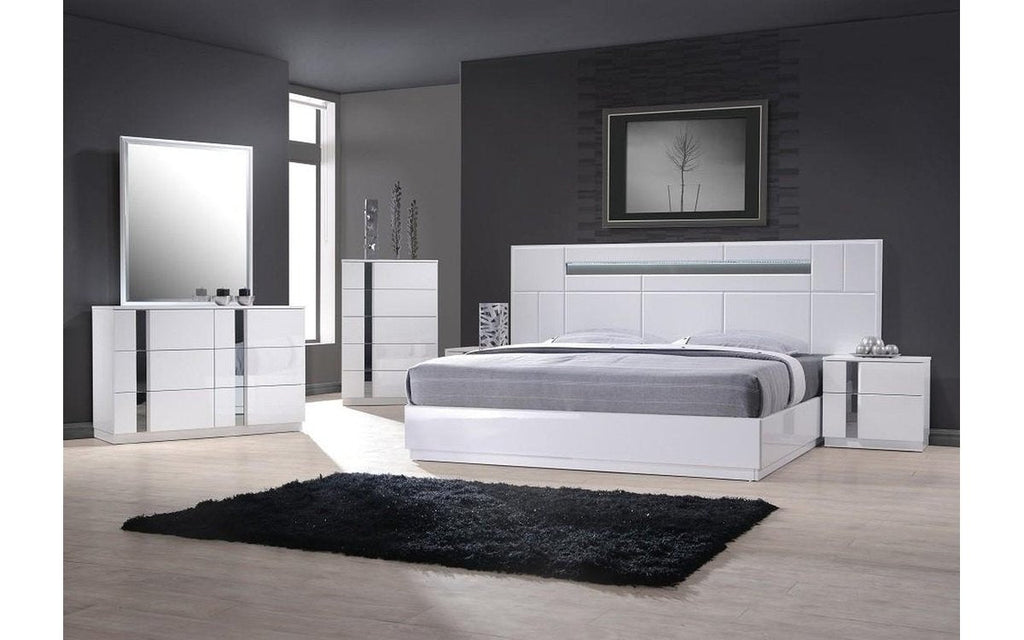 Palermo White Bedroom Set (Queen)-Buy ($1354) in a modern