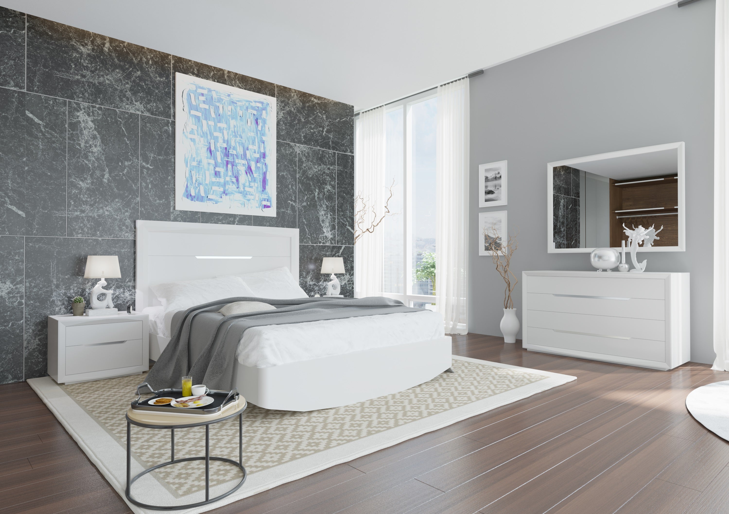 modern white bedroom dresser 6 Drawers Double Dresser with Shelves for Bedroom, Modern Chest of Drawers Storage Tower Organizer for Living Room Entryway, White
