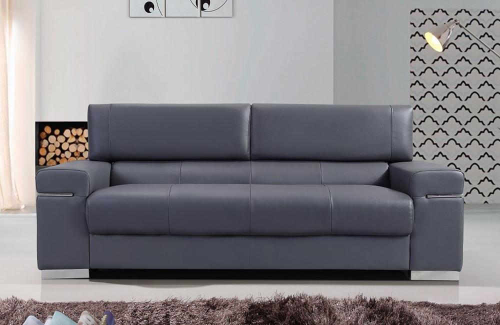 Vista Gray Modern Leather Sofa | Casa Eleganza – Casa Eleganza