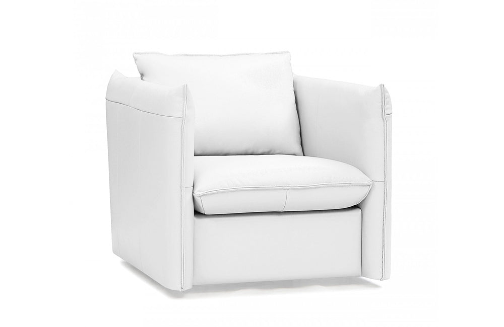 Divani Casa Tamworth Modern White Leather Swivel Lounge Chair Buy