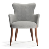 Flower Upholstered Arm Dining Chair