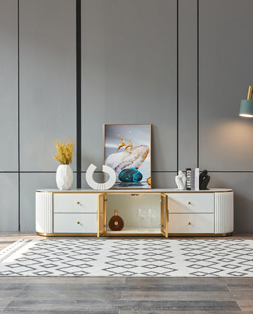 Kayla TV Stand with porcelain top