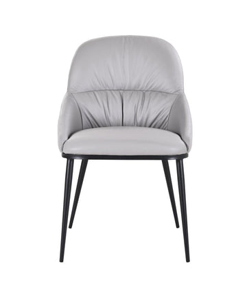 Kora Leather Chair in Pewter