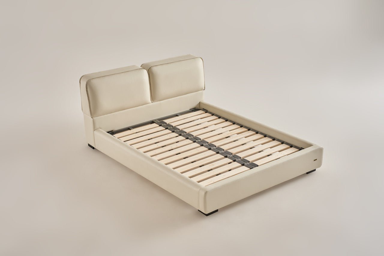 Mason Ivory Upholstered Leather Bedroom