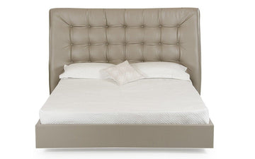 Codex Modern Gray Leatherette Bed