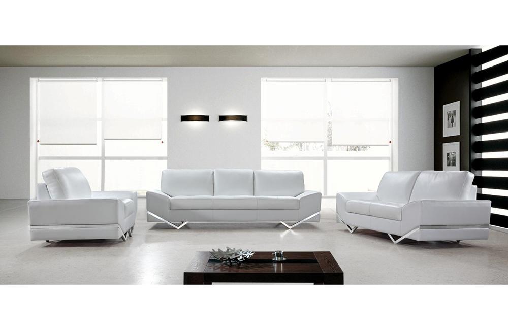 Adalynn White Modern Sofa Set 5306 In A Furniture Fairfield Nj Casa Eleganza Mattress