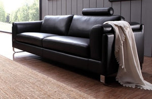 Divani Casa 0875 Modern Black Leather Sofa