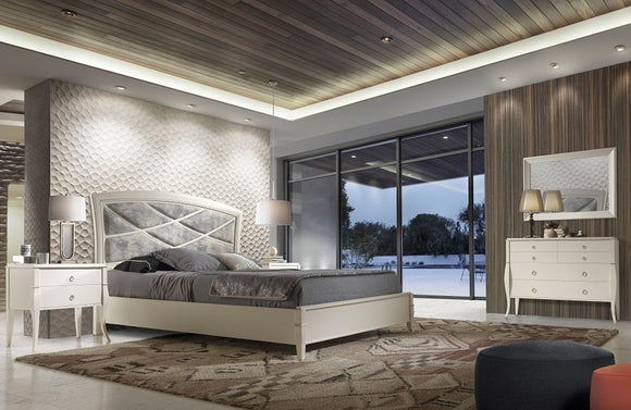 Visalia White & Grey Bedroom