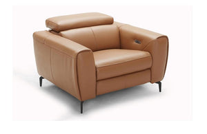 Scuzzo Caramel Reclining Leather Chair