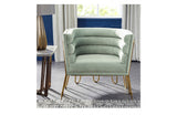 Divani Casa Bixby Modern Light Green & Gold Lounge Chair