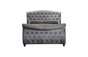 Dagen Grey Sleigh Bed