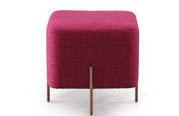 Divani Casa Adler Modern Pink Small Ottoman
