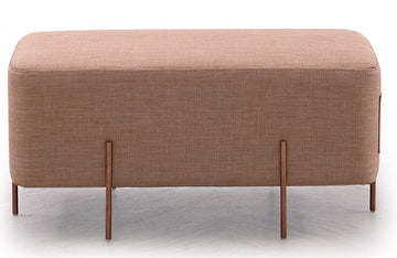 Divani Casa Adler Modern Brown Fabric Ottoman