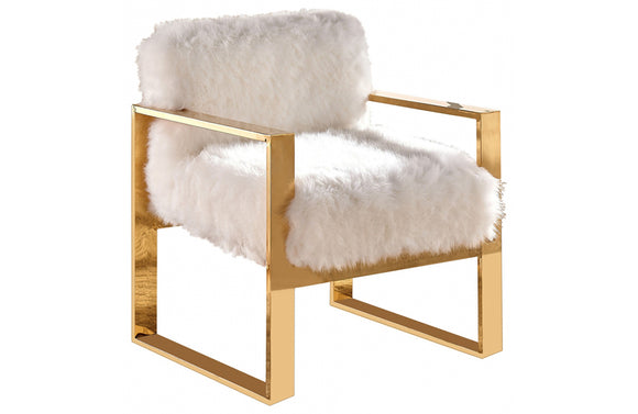 Frost White Fur Chair