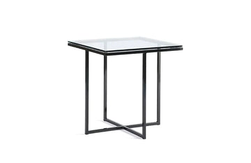 Jon Square End Table Clear Glass