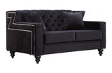 Callie Black Love Seat