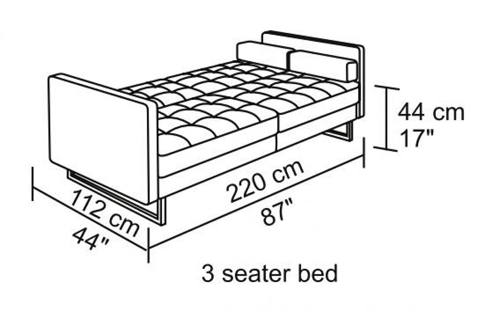 Divani Casa Bauxite Modern Grey Fabric Sofa Bed