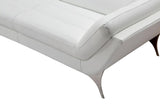 Finn Italian Modern White Leather Sectional Sofa