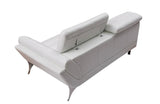 Finn Italian Modern White Leather Sectional Sofa