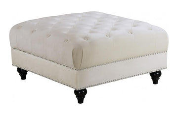 Birdie Cream Ottoman