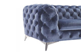 Abraham Modern Blue Sofa & Chair Set