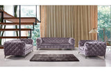 Esmeralda Modern Grey Fabric Sofa Set
