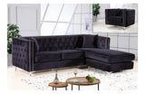 Cady Black Sectional Sofa