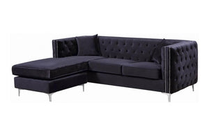 Cady Black Sectional Sofa