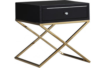 Fabienne Black Gold Nightstand