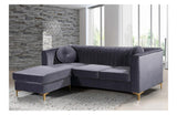 Elvina Grey Gold Sectional Sofa