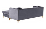 Elvina Grey Gold Sectional Sofa