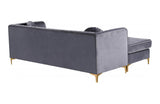 Elvina Grey Gold Sectional Sofa