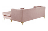 Elvina Pink Gold Sectional Sofa