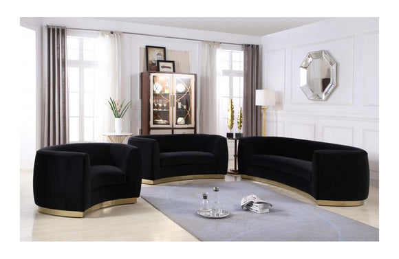 Ximena Black sofa set