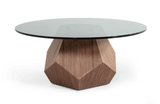Rackham Modern Walnut & Smoked Glass Coffee Table