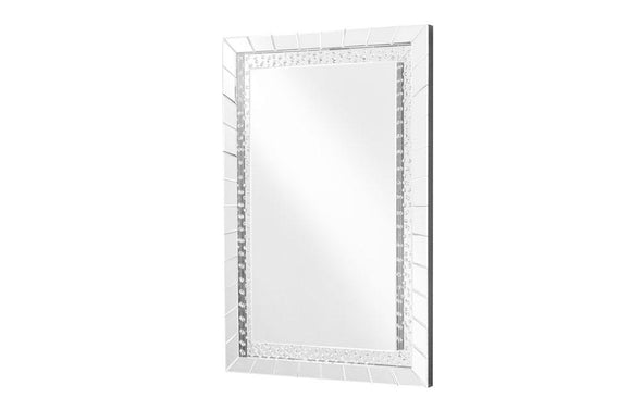 Contemporary Crystal Mirror in Clear Rectangle
