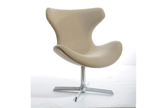 Aludra Modern Fabric Lounge Chair Beige