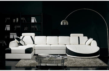 T57 Modern Bonded Leather Sectional Sofa